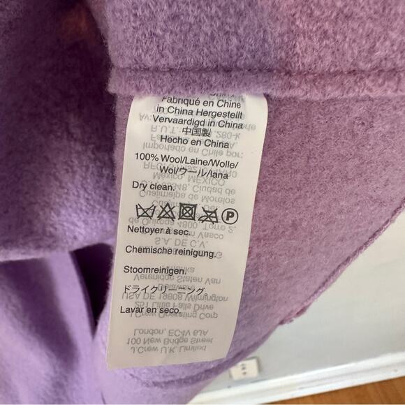 J.Crew  Daphne Topcoat Boiled Wool Jacket Coat 6 Purple Lavender - Picture 5 of 12